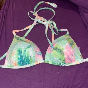 Pink push-up bikini top size medium